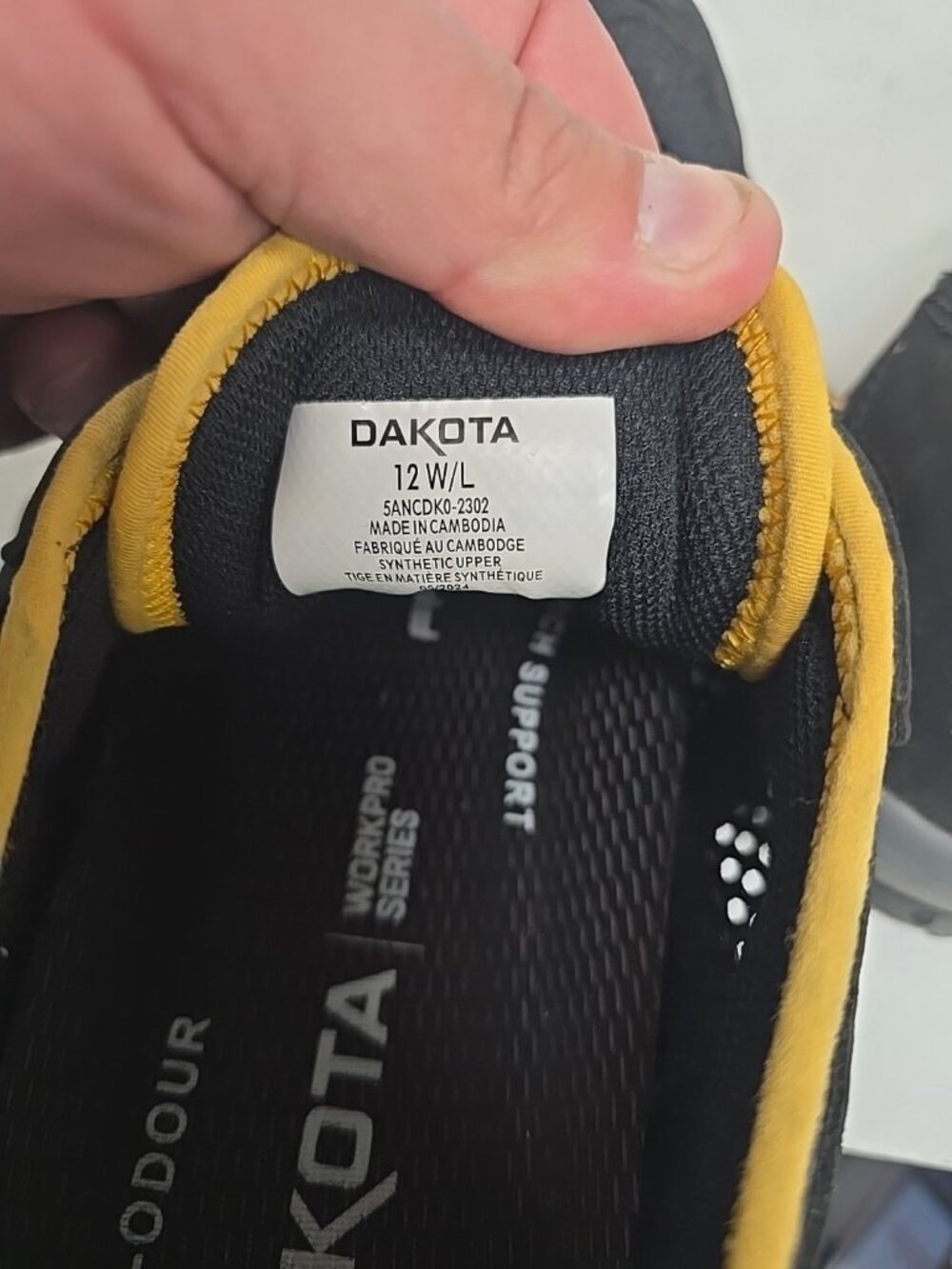 Dakota Men's Low-Cut Aluminum Toe Composite Plate Safety Shoes 2302 Black 12W/L - Picture 8 of 9